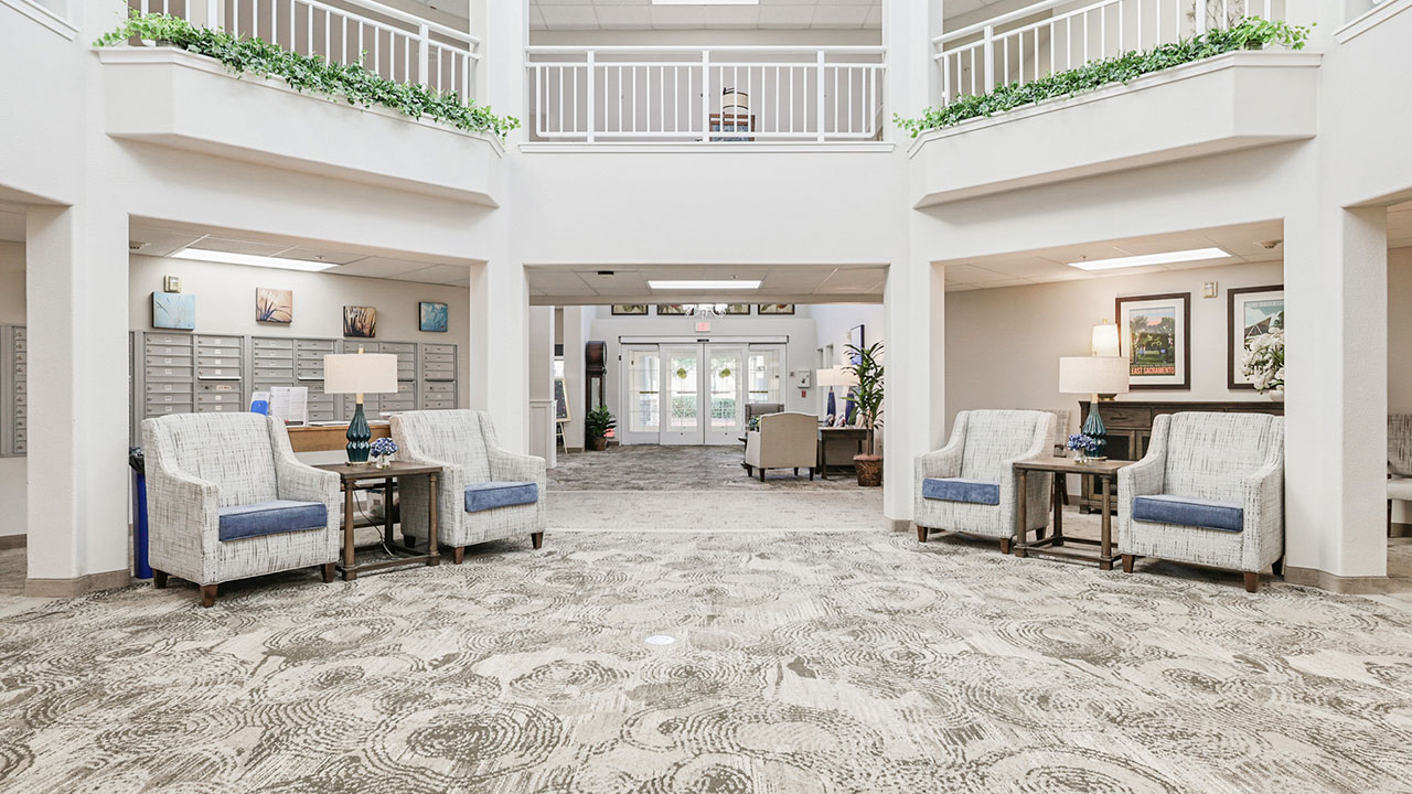 The atrium at Camden Springs