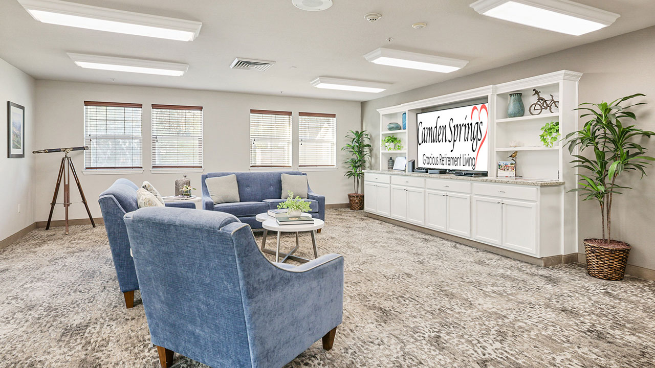 The TV lounge at Camden Springs